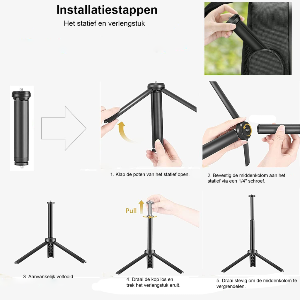 LED videolamp set van 2 met dimbare 5600K USB verlichting, mini statief en kleurfilters voor video-opnames en fotografie