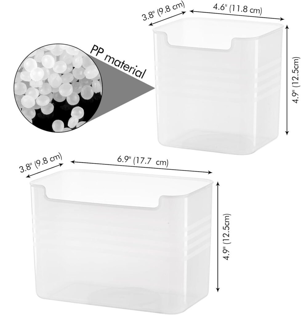 Koelkast organizer set van 5 transparante opbergboxen voor koelkastdeur en keukenorganisatie