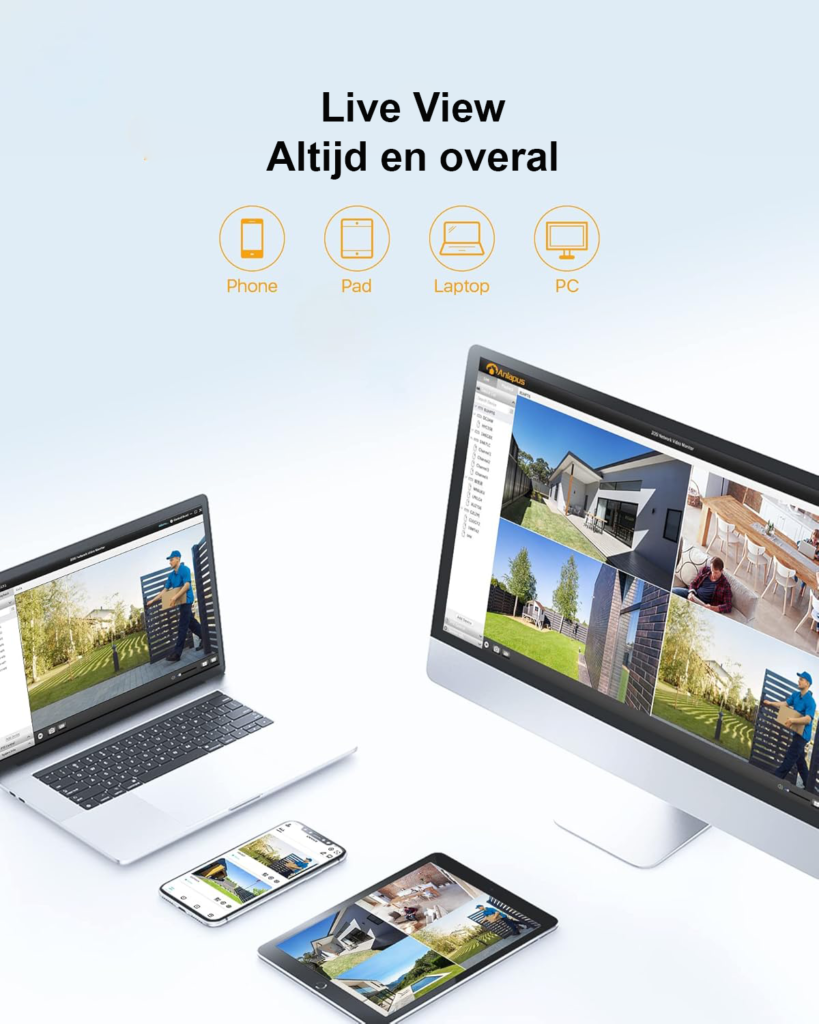 8-kanaals 1080P DVR videorecorder met 1TB harde schijf voor CCTV beveiligingssysteem en netwerkcamera's
