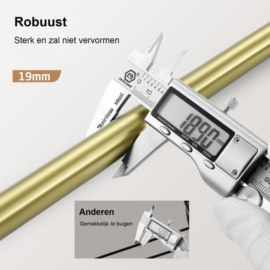 Keukenrolhouder RVS met marmeren basis in geborsteld goud voor standaard en jumbo keukenrollen