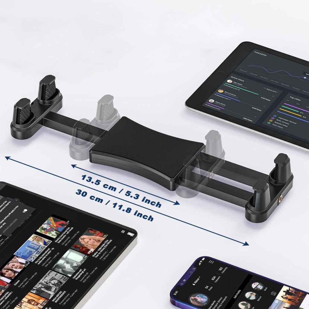 Tablet wandhouder met verstelbare metalen arm voor iPad, tablet en mobiele telefoon 4,7-13,5 inch