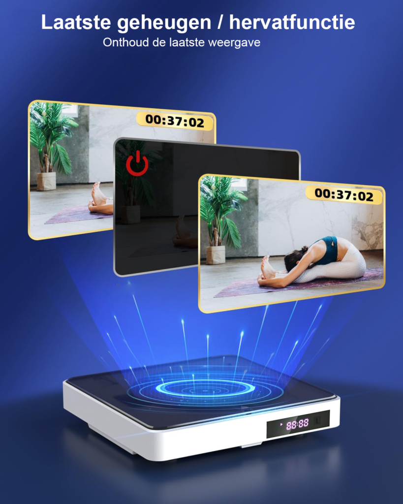 DVD speler voor TV met HDMI, USB ingang en afstandsbediening in wit