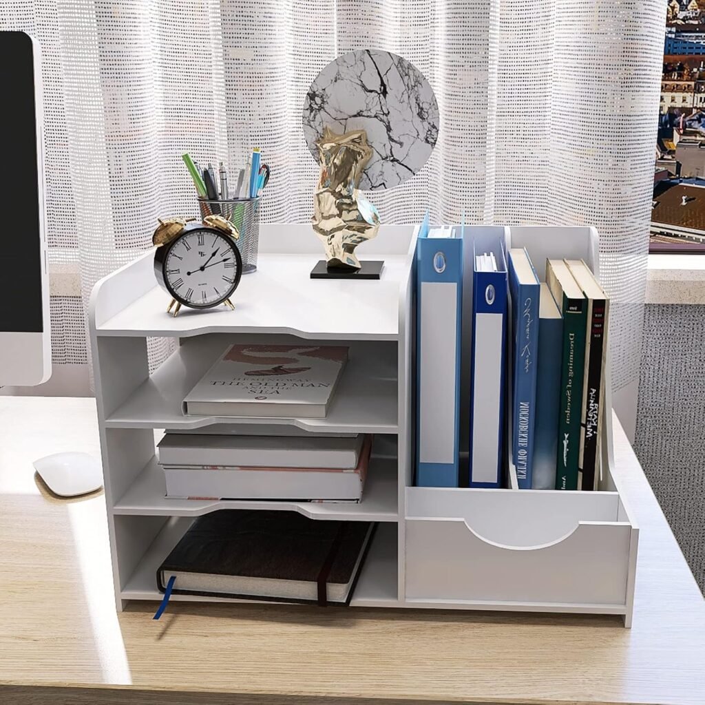 Bureau organizer met 4 lades en A4 papierlade voor documenten en kantooropslag