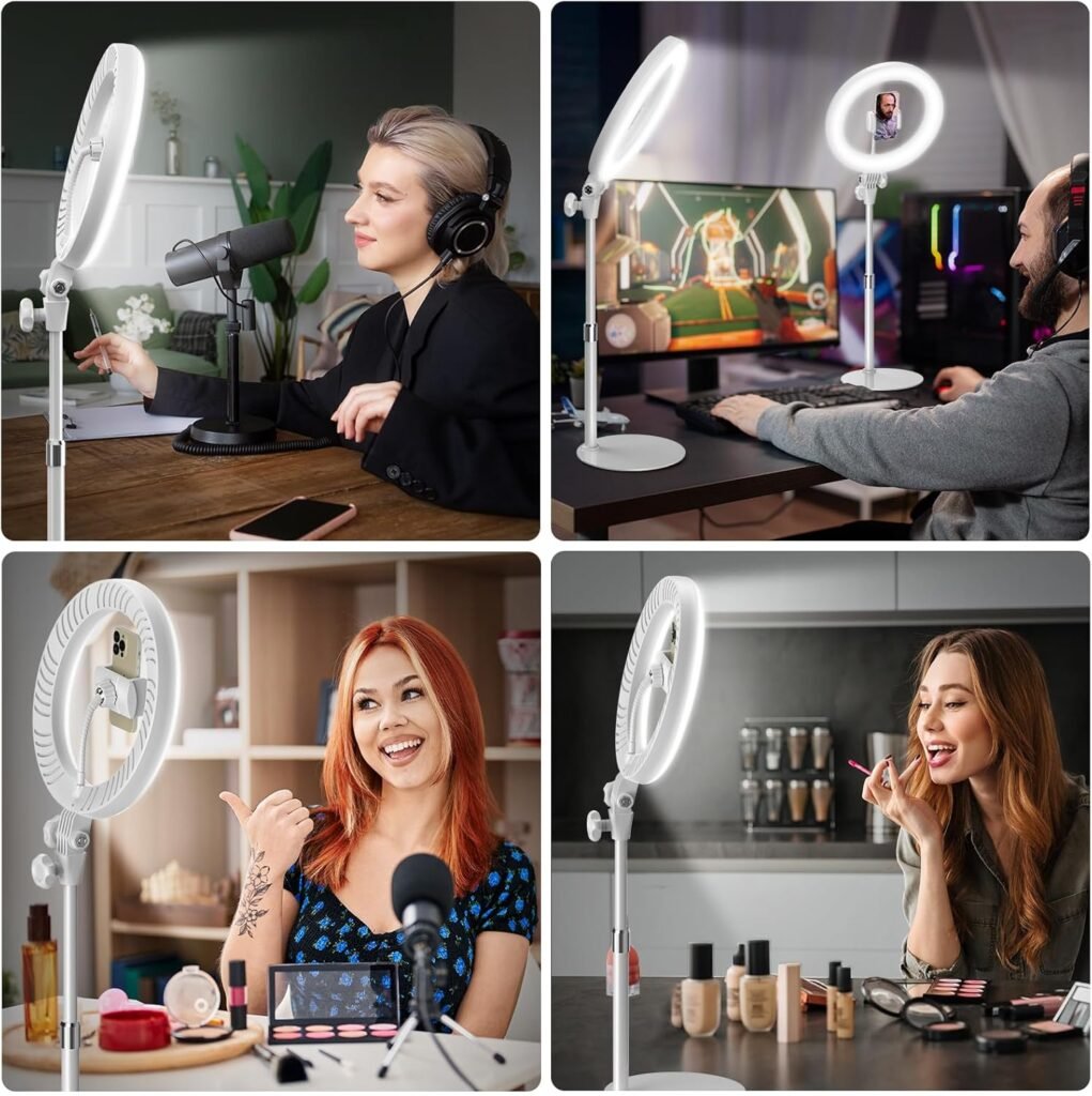 Ringlamp 10,5 inch met statief en telefoonhouder voor videoverlichting en content creatie