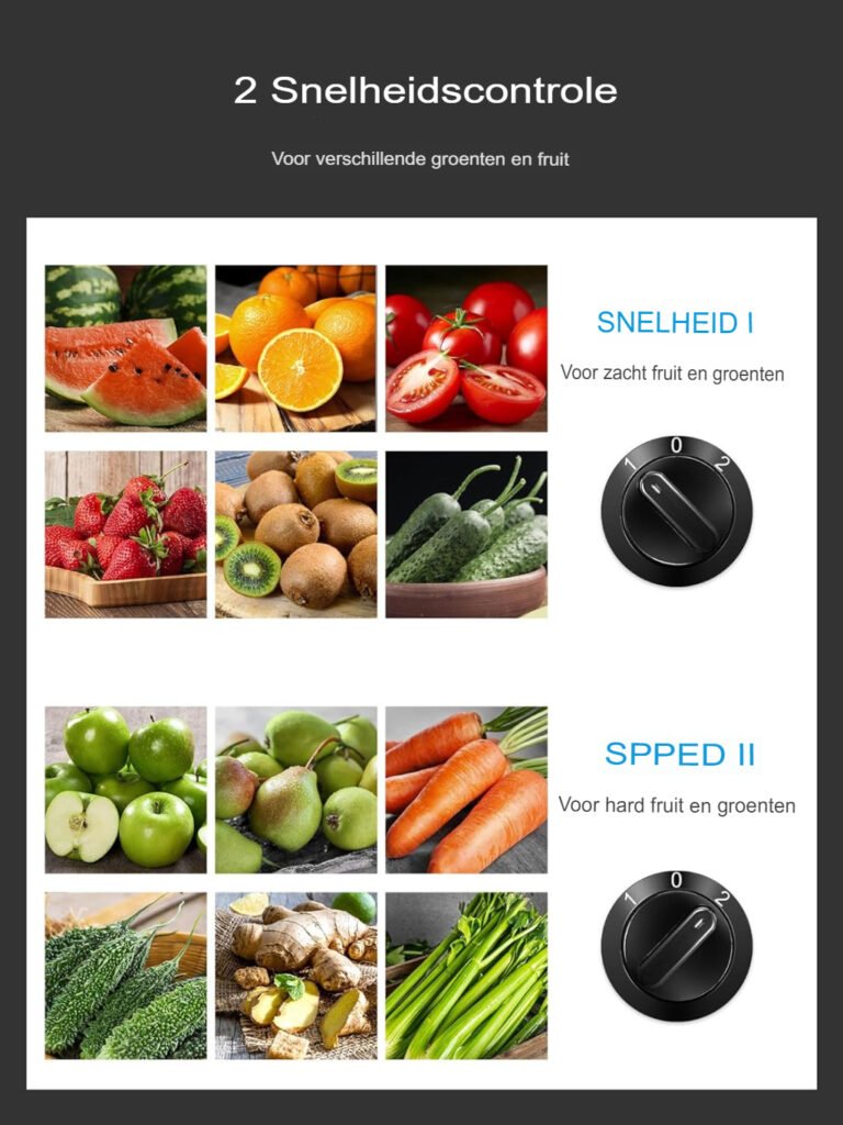 Sapcentrifuge 800W - Juicer Voor Hele Vruchten En Groenten - 3 Inch Vulopening Met 2 Snelheden - Inclusief Schoonmaakborstel