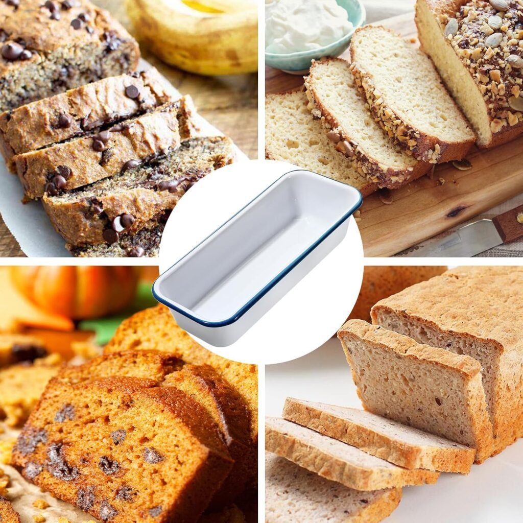Emaille broodbakvorm 32x13x7 cm voor cake en toastbrood in rechthoekige vorm