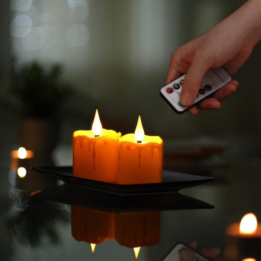 Oplaadbare LED waxinelichtjes met afstandsbediening - waterdichte vlamloze flikkerkaarsen met timer - set van 6 voor binnen en buiten