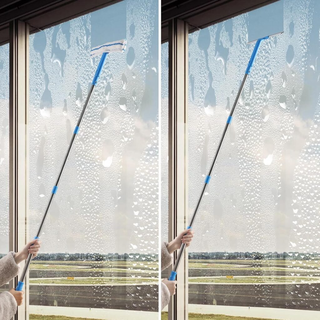 Raamwisser met telescoopsteel 146 cm voor ramen, douche, spiegel en autoglas