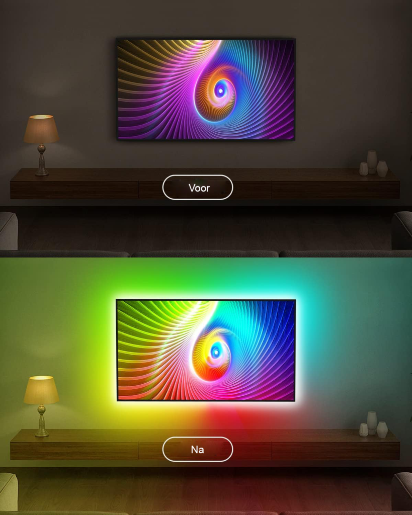 LED strip verlichting 5 meter voor TV achtergrondverlichting met RGB LED en afstandsbediening