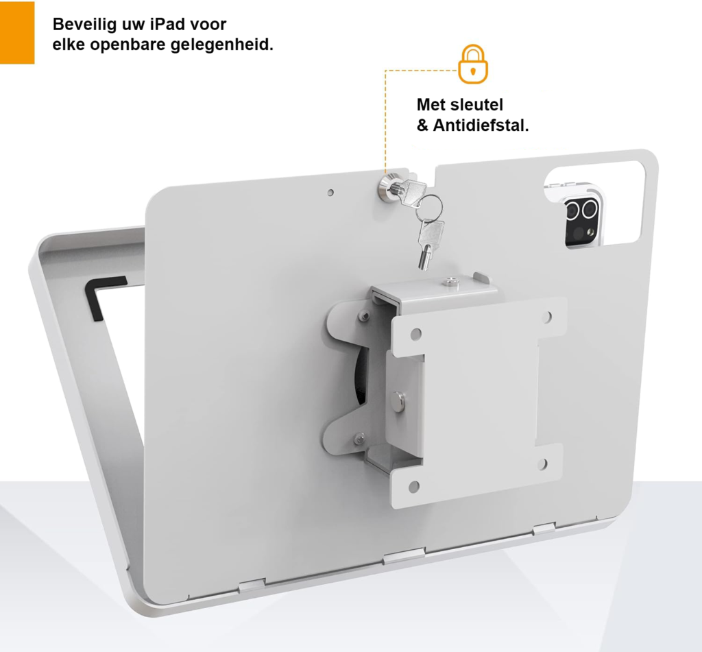 Anti-diefstal tablet wandhouder met slot voor Samsung Galaxy Tab A8 10.5 inch wandmontage