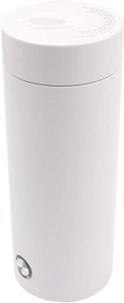 Draagbare reiswaterkoker 400 ml van roestvrij staal voor thee, koffie en babymelk, compacte elektrische reisketel met thermosfunctie