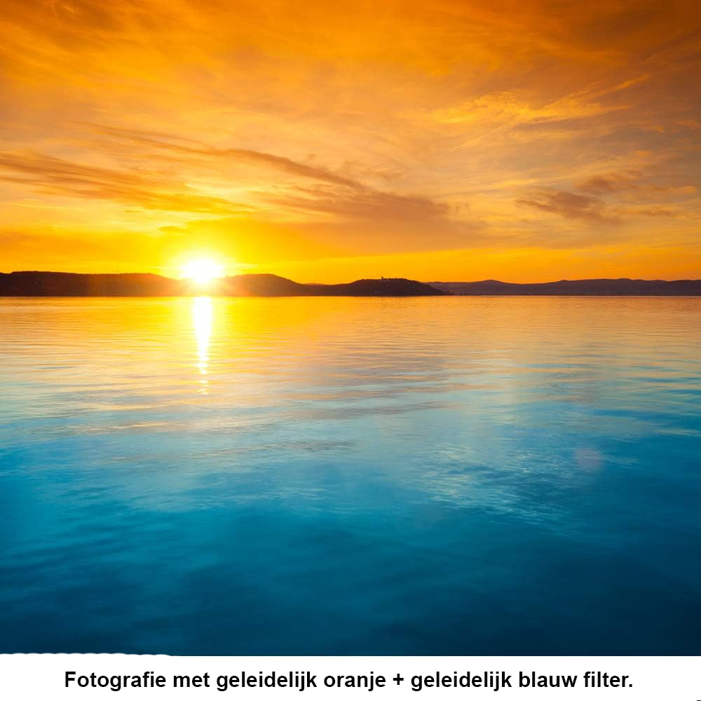 43mm gegradueerde kleurfilter set 9-delig DSLR lensfilters Canon Nikon Sony Fuji inclusief tas en reinigingsdoek