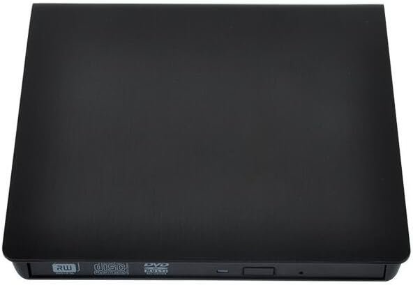 Externe DVD brander USB 3.0 Type-C voor MacBook, laptop en PC in zwart met draagbare DVD/CD speler functie