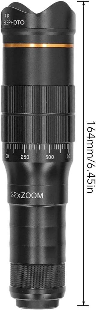 Telefoon camera lens set met 32x vergroting, groothoeklens en fisheye lens voor smartphone fotografie