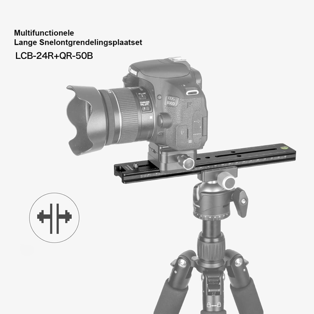 240mm Quick Release Plaat voor Camera Statiefkop met Dubbele Dovetail Sliding Rail en Arca Swiss Compatibiliteit