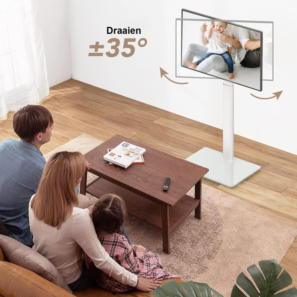 Universele vloer tv standaard met draaibare beugel voor 27-60 inch LCD LED OLED TV's