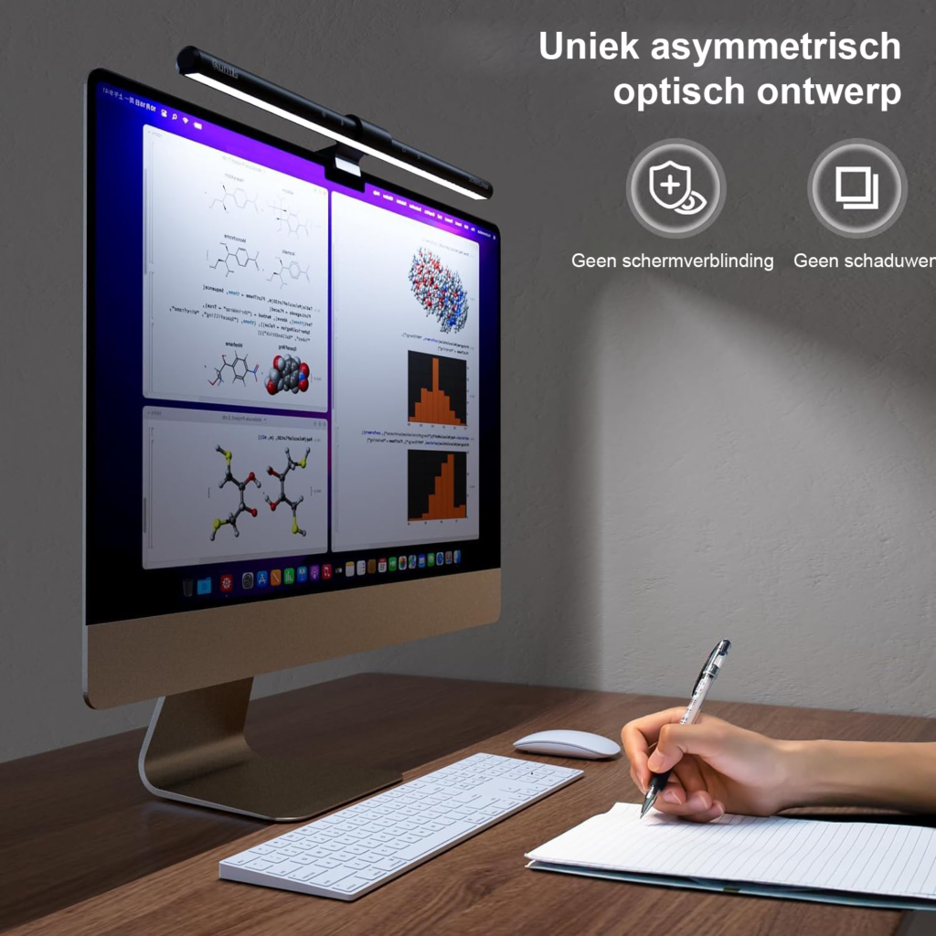 LED computermonitor lamp USB met touchbediening en verstelbare helderheid voor bureauverlichting zonder blauw licht