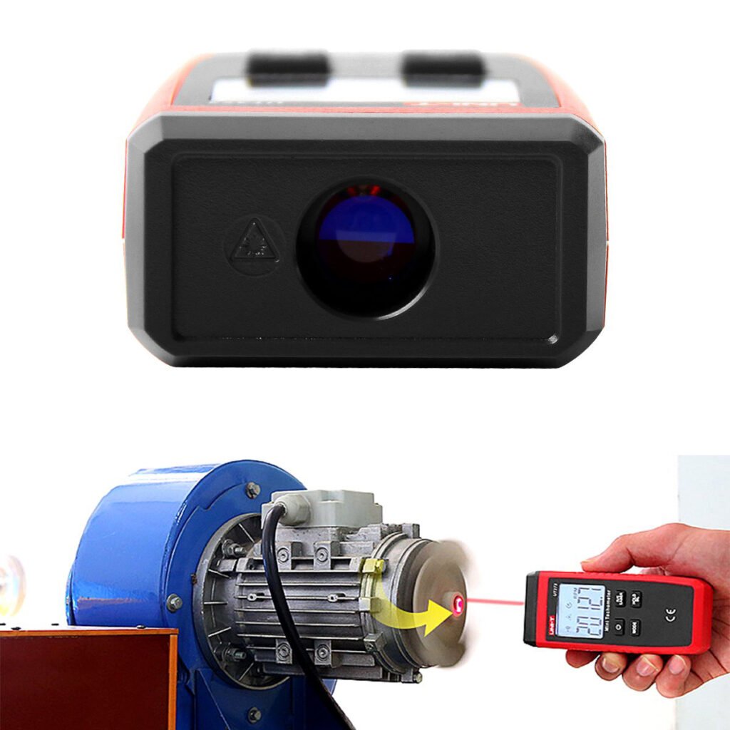 Mini laser afstandsmeter met LCD touch display, achtergrondverlichting en compact zakformaat voor digitale metingen