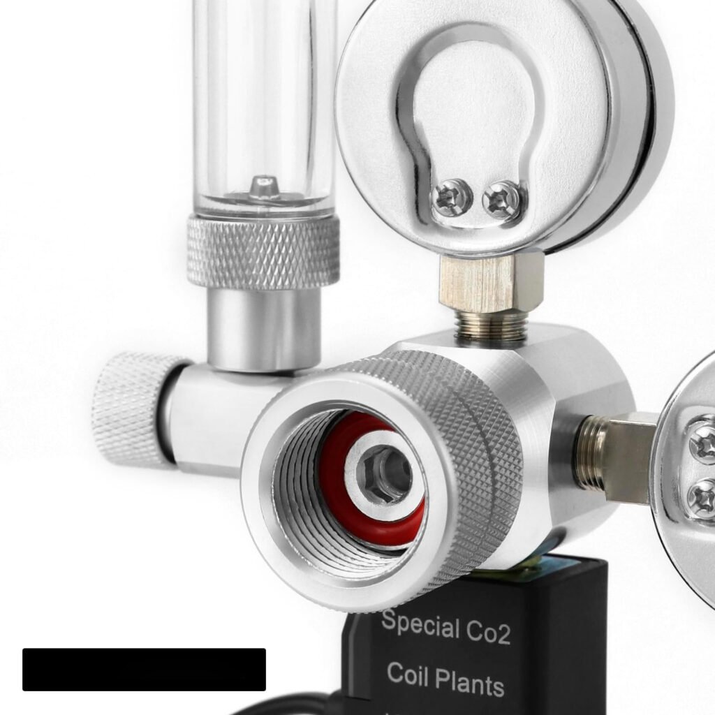 Aquarium CO2 drukregelaar met dubbel meter display en bubble counter voor CO2-systeem met W21.8 aansluiting