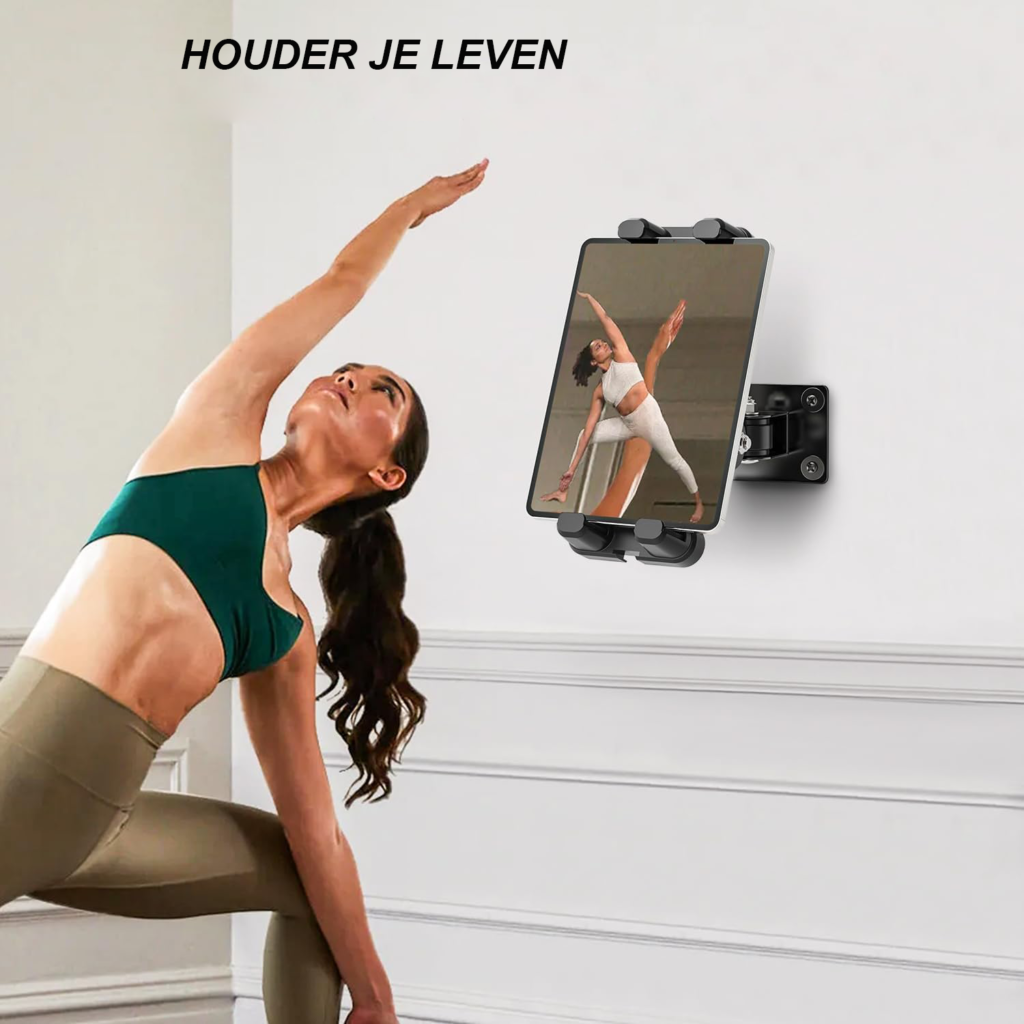 Tablet wandhouder met 360° rotatie voor universele iPad en 4,7-13,5 inch tablets met metalen bevestiging