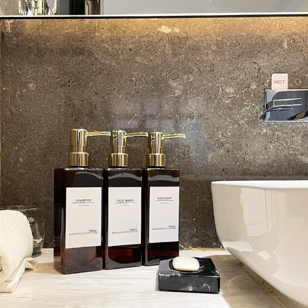 Shampoo dispenser 3 vaks voor douche met shampoo en conditioner, wandmontage zeepdispenser zonder boren 470 ml