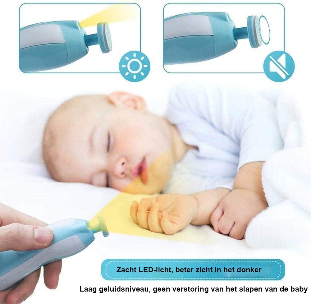 **Baby Nagelvijl** * 6 vijlkoppen * USB oplaadbaar * LED verlichting