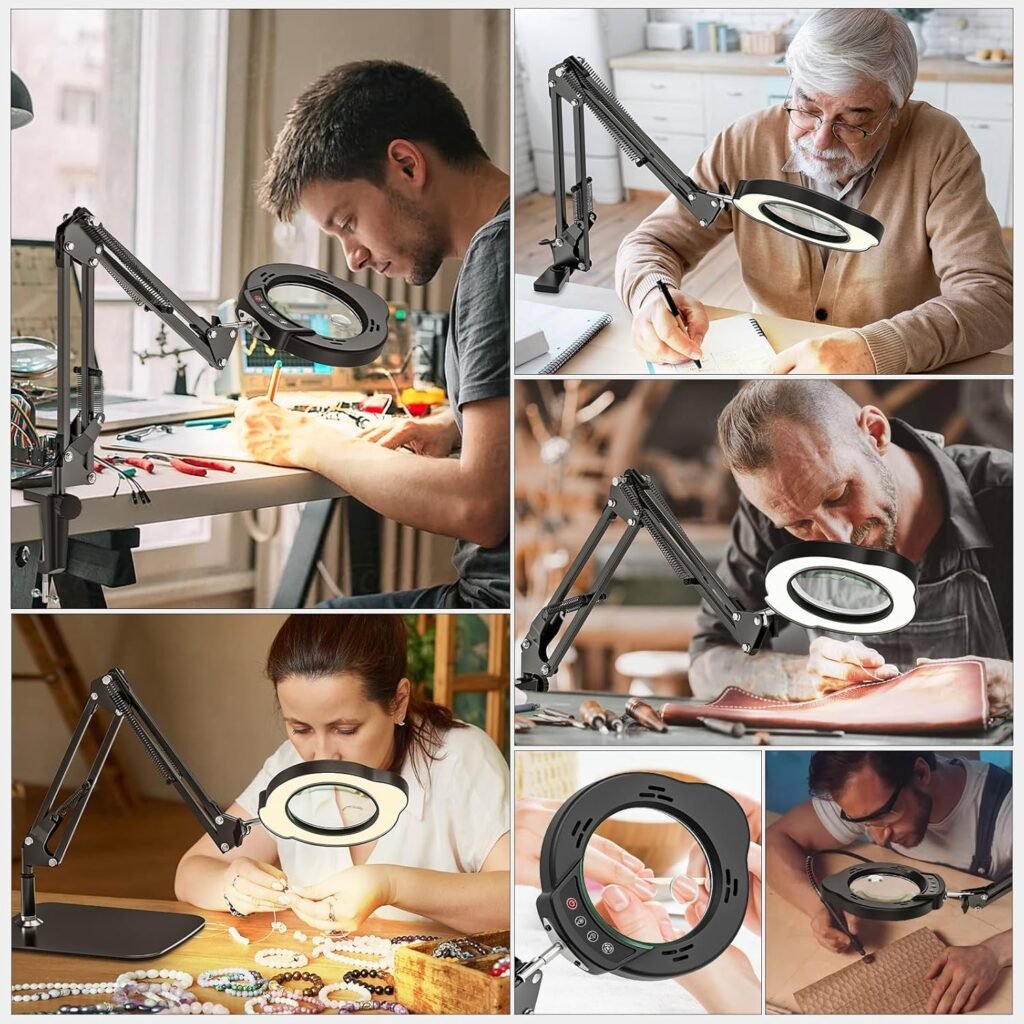 LED vergrootglas met verlichting en standaard voor hobby en reparaties 10x 15x vergroting