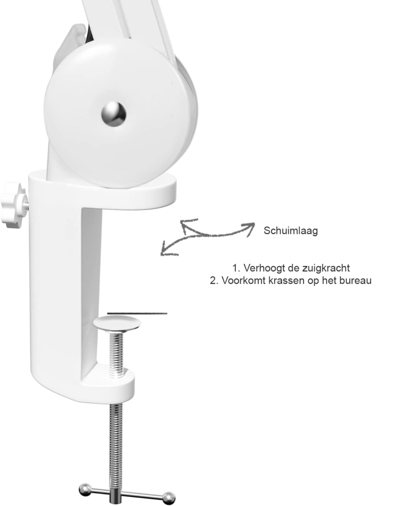 LED vergrootglaslamp met 5 dioptrie lens en dimbare verlichting voor knutselen en reparaties