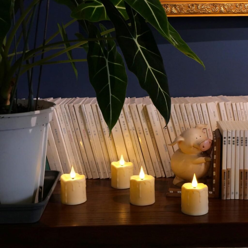 Oplaadbare LED waxinelichtjes met afstandsbediening - waterdichte vlamloze flikkerkaarsen met timer - set van 6 voor binnen en buiten