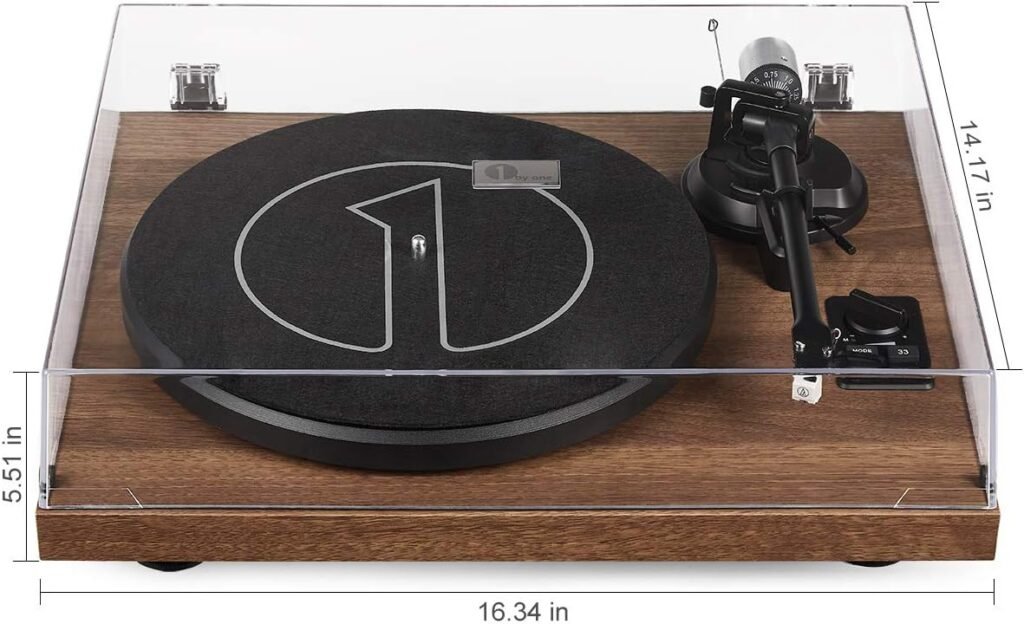 HiFi platenspeler met Bluetooth en speakers, belt drive met USB en RCA aansluiting