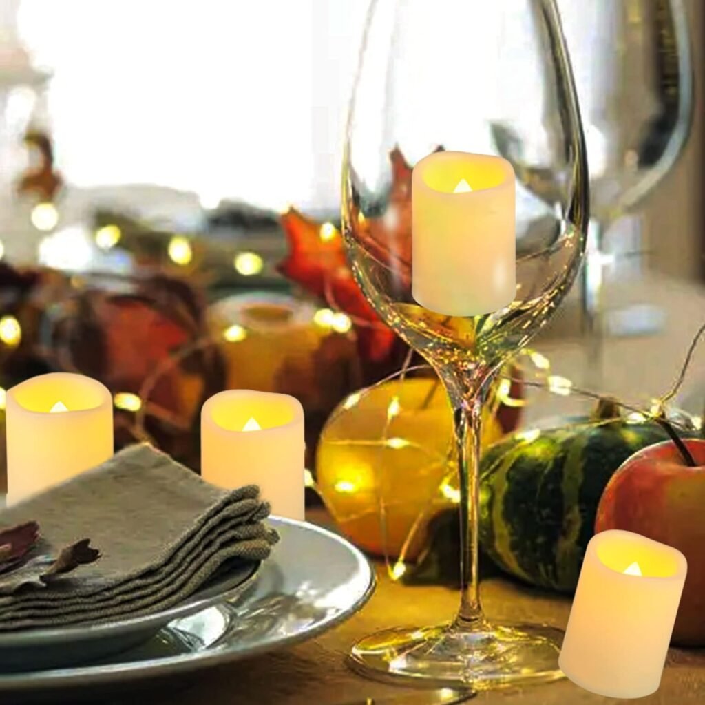 Set van 36 LED waxinelichtjes met flikkerend effect en batterijverlichting voor decoratie en sfeerverlichting