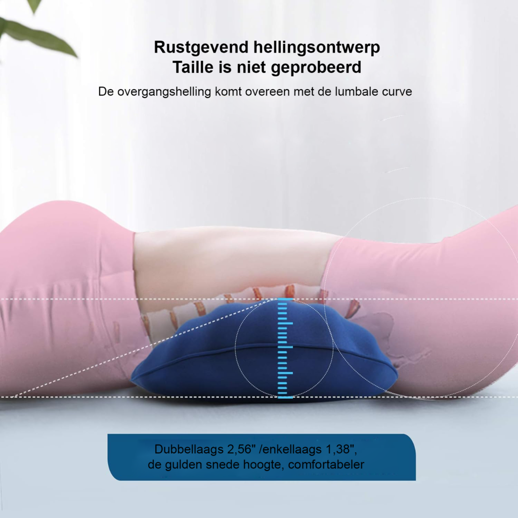 Verstelbaar rugsteunkussen van geheugenschuim voor bed en stoel met lage rugondersteuning