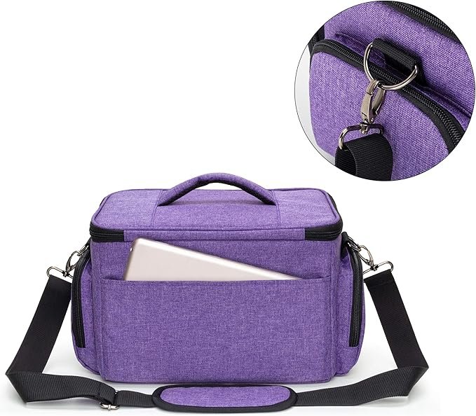 Naaibox met schouderriem voor naaigerei en handwerkaccessoires met draagbare opbergruimte