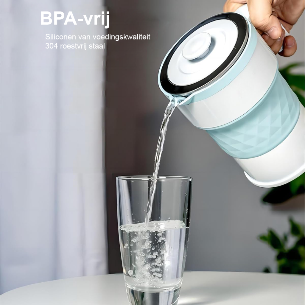 Opvouwbare elektrische waterkoker 0,7L blauw voor camping en reizen met snelle verwarming 1200W