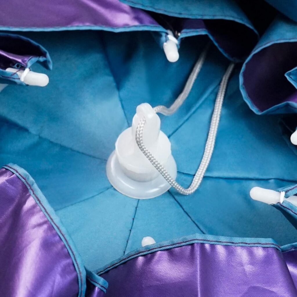 Paraplu hoed set 2 stuks - Handenvrije opvouwbare regenhoed voor buitenactiviteiten in blauw met UV-bescherming