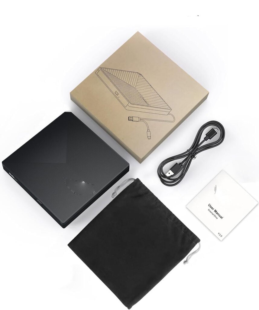 Externe CD DVD RW drive USB 3.0 met Type-C aansluiting voor laptop en desktop