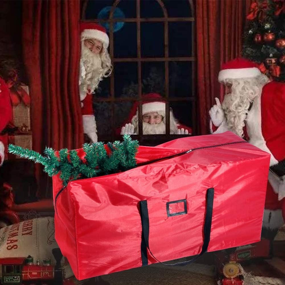 Kerstboom opbergtas met ritssluiting en handgrepen voor kunstkerstboom en kerstdecoratie tot 7,5 ft