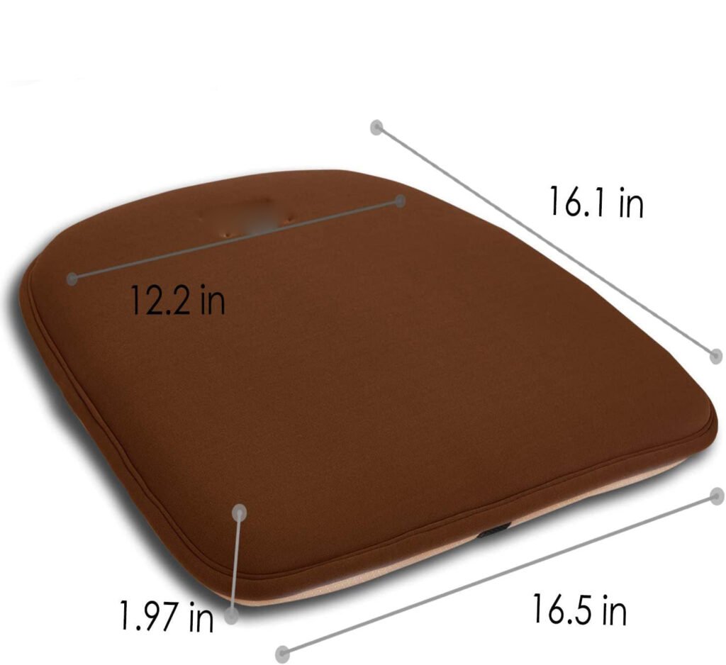 Ergonomisch stoelkussen met geheugenfoam zitkussen met antislip en bindriemen voor bureau stoel en rolstoel grijs