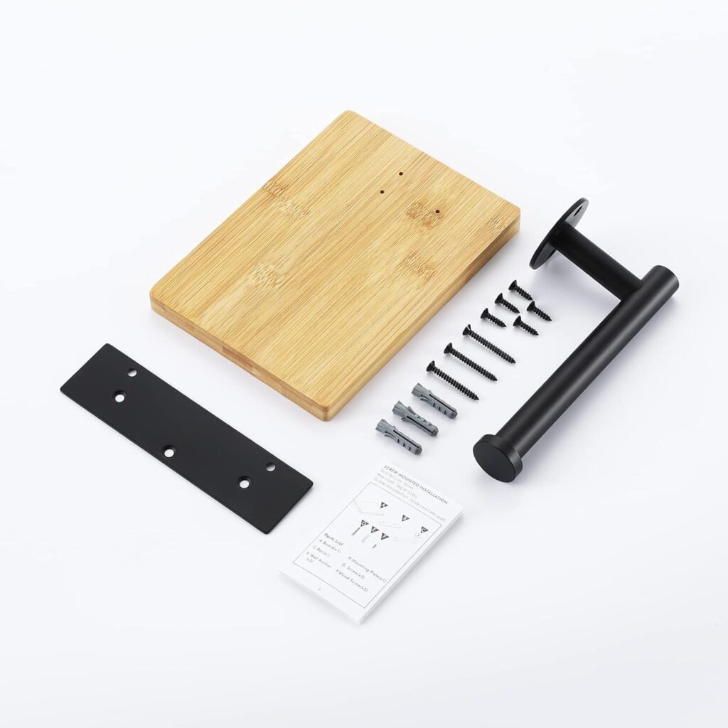 Toiletpapierhouder zwart RVS met plank en opbergrek voor wandmontage badkamer
