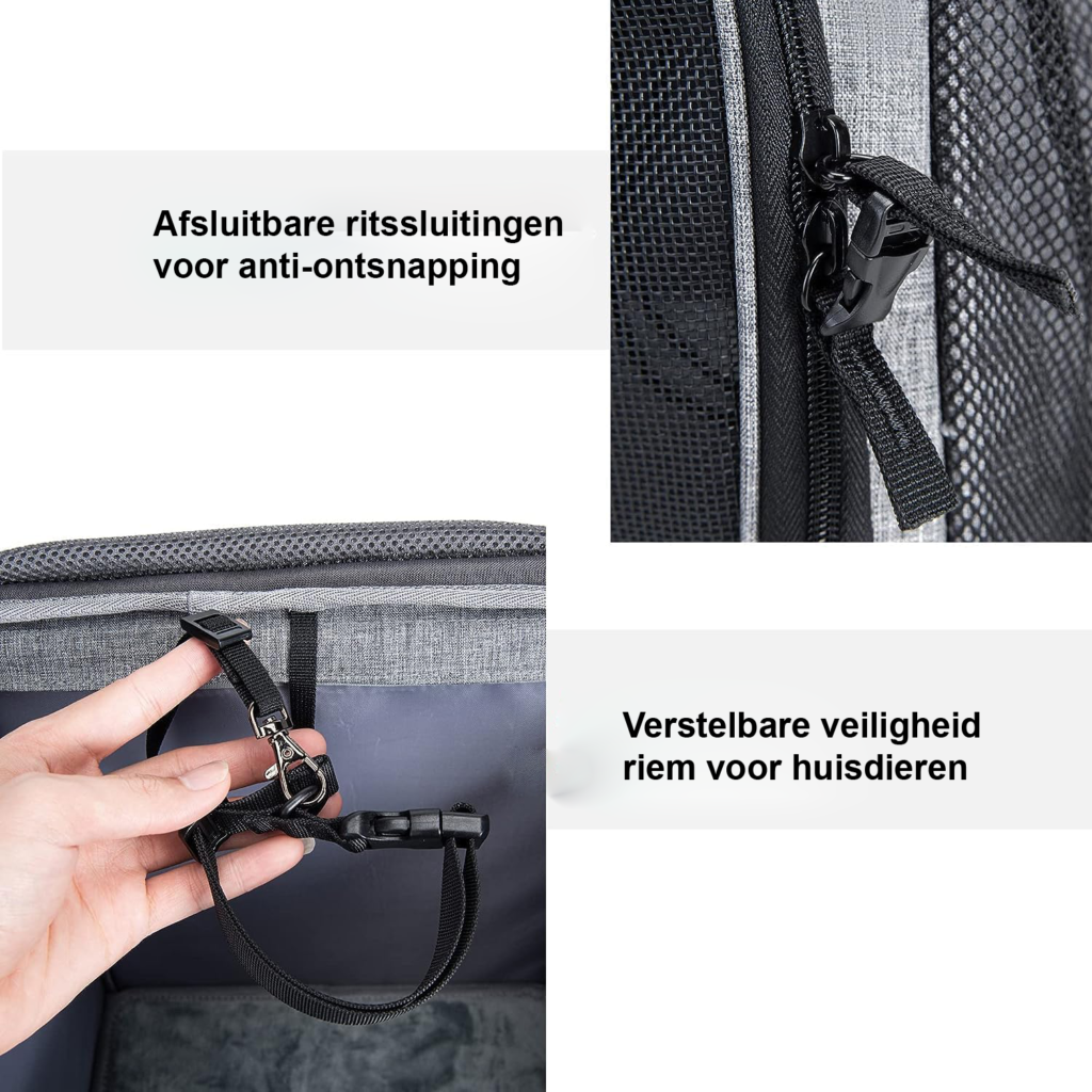 Vouwbare fietstas afneembaar voor fiets met multifunctioneel gebruik voor boodschappen, huisdieren en outdoor activiteiten