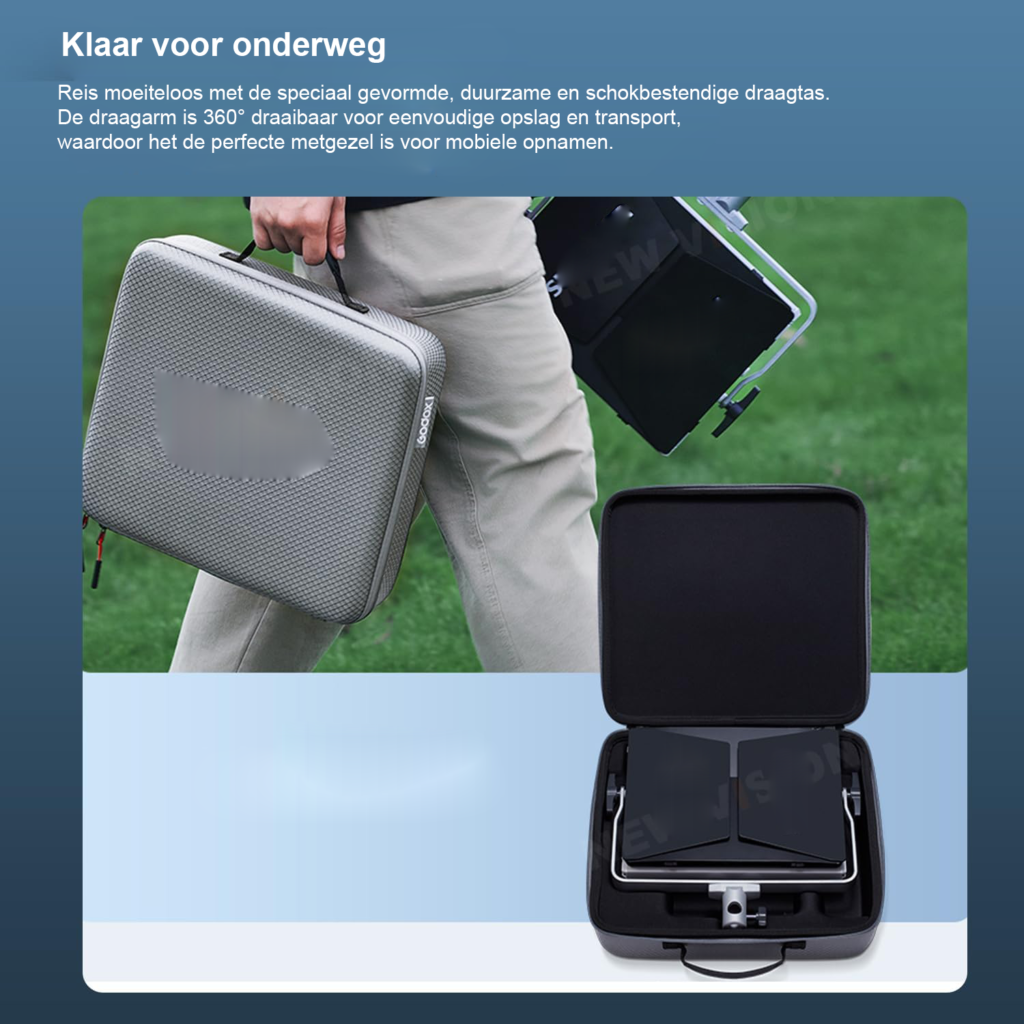 LED videolamp paneel 36W met dimbare twee-tone verlichting, app bediening en 11 FX lichtmodi voor fotografie en video