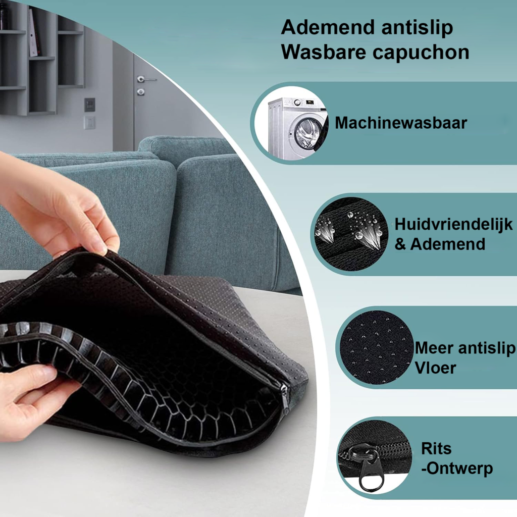 gel zitkussen honingraat ontwerp ademend antislip stoelkussen drukverlichting auto bureau rolstoel ergonomisch kussen