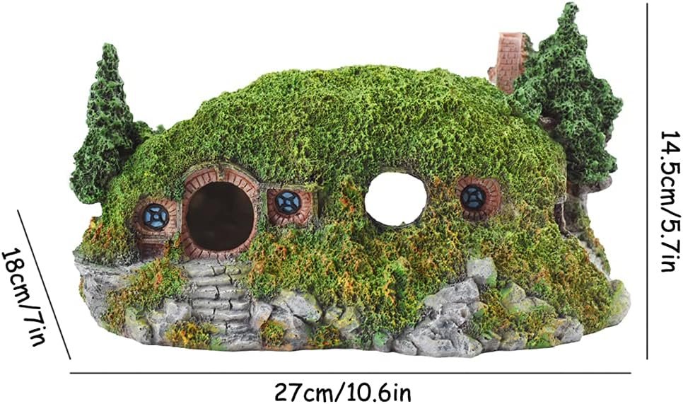 Aquarium ornament resin grot als schuilplaats voor vissen en reptielen