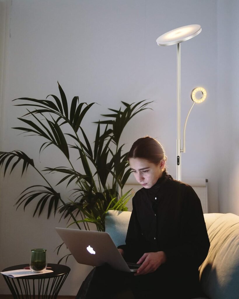 LED plafondlamp 30W met afstandsbediening, dimbare plafondspot met 4 lichtkleuren in nikkel voor woonkamer en kantoor