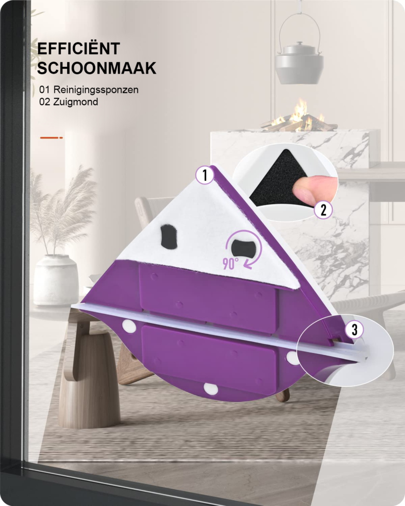Dubbele magnetische ramenwasser - dubbelzijdige glasreiniger - ergonomisch handvat - voor hoogbouw en autoruiten - 18-30 mm dikte - ramen schoonmaken