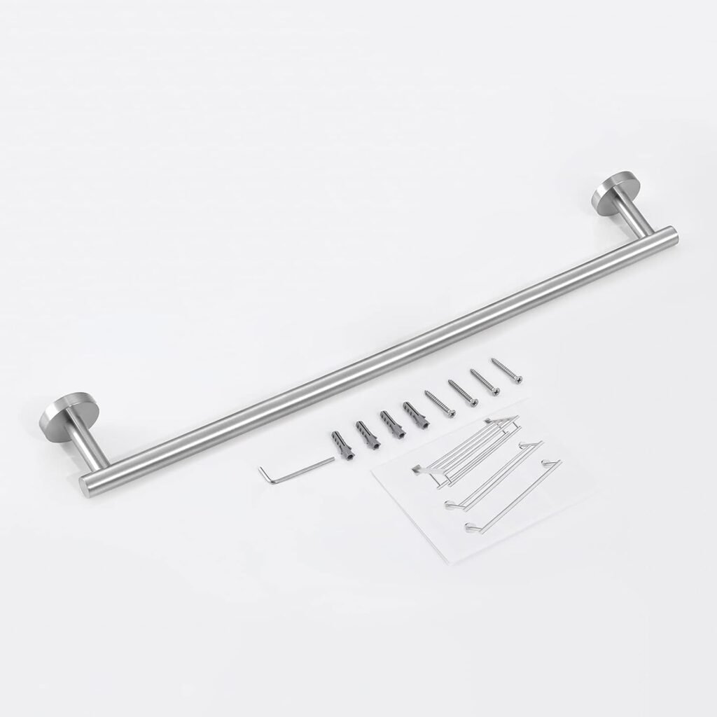 Handdoekrek 60 cm RVS - Zelfklevend Wandgemonteerd Handdoekenrek - Zonder Boren met Geborstelde Afwerking - Voor Badkamer, Keuken en Woonkamer