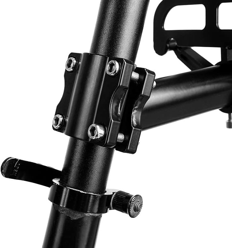 Zwarte verstelbare aluminium fietsendrager voor mountainbike en stadsfiets