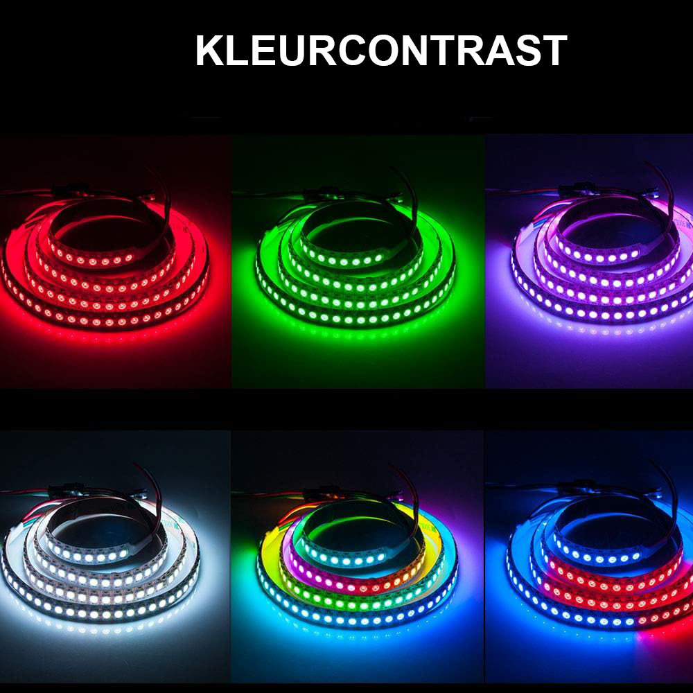 LED strip RGB programmeerbaar 1 meter met pixelverlichting en flexibele witte PCB