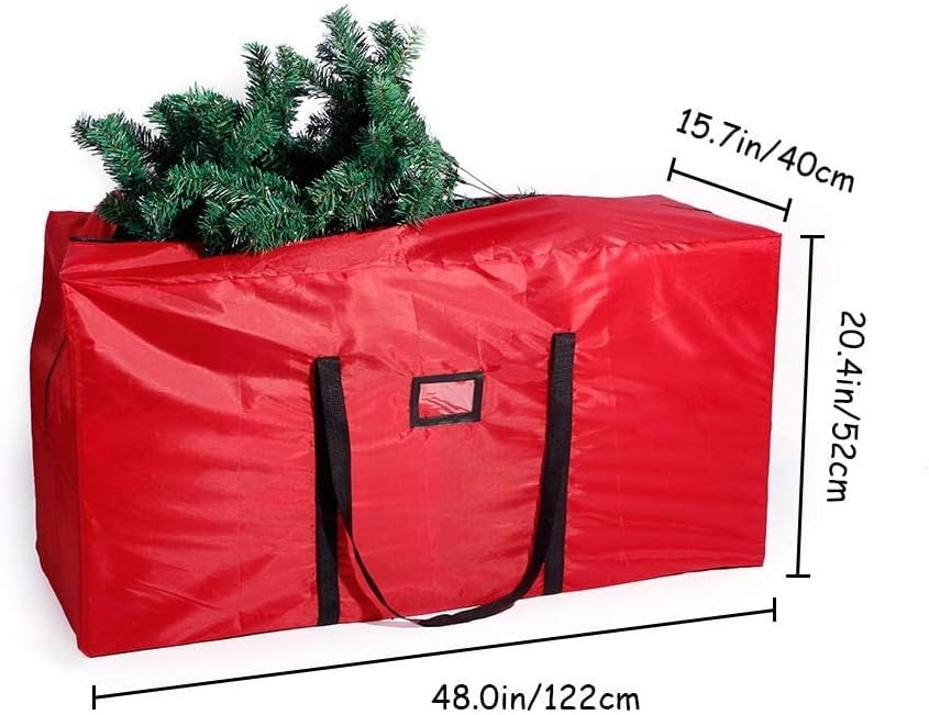 Kerstboom opbergtas met ritssluiting en handgrepen voor kunstkerstboom en kerstdecoratie tot 7,5 ft