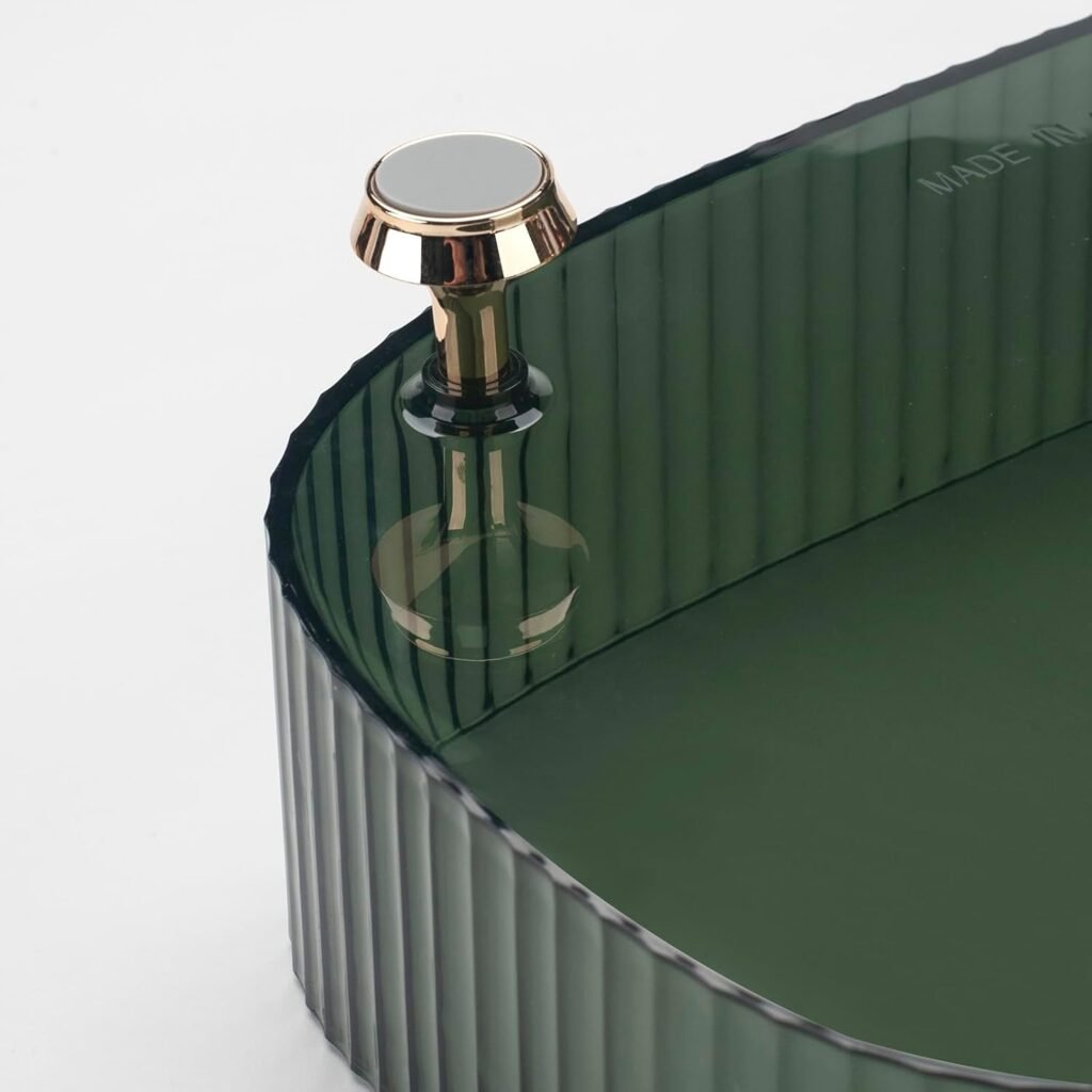 Make-up en parfum organizer groen decoratieve opbergtray voor badkamer en wastafel cosmetica en sieraden opslag tafel en aanrecht organizer